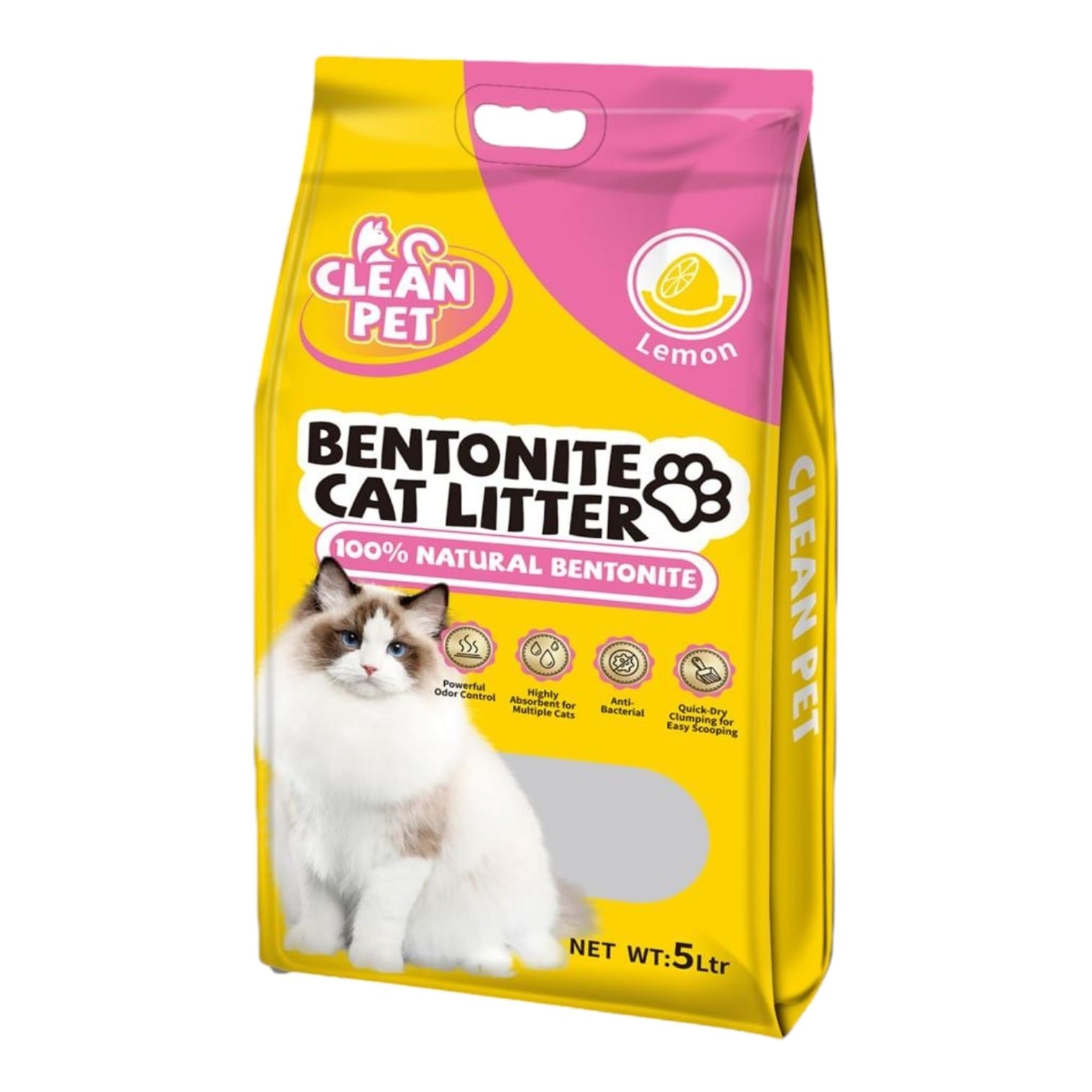 CleanPet Bentonite Cat Litter (Lemon) - 5L